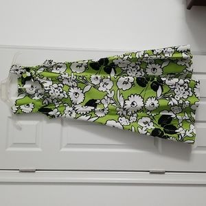 A line green and black dress